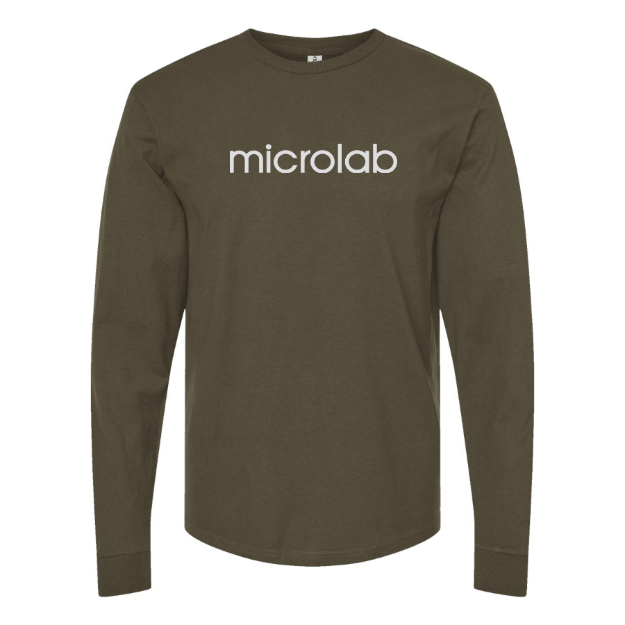 Men's Microlab Logo Cotton Long Sleeve T-Shirt