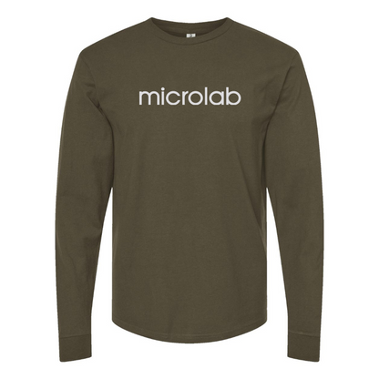 Men's Microlab Logo Cotton Long Sleeve T-Shirt