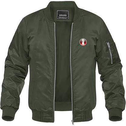 Men's Devon Motorworks Logo Lightweight Bomber Jacket Windbreaker Softshell Varsity Jacket Coat