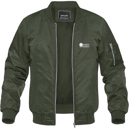 Men's Amblin Entertainment Logo Lightweight Bomber Jacket Windbreaker Softshell Varsity Jacket Coat