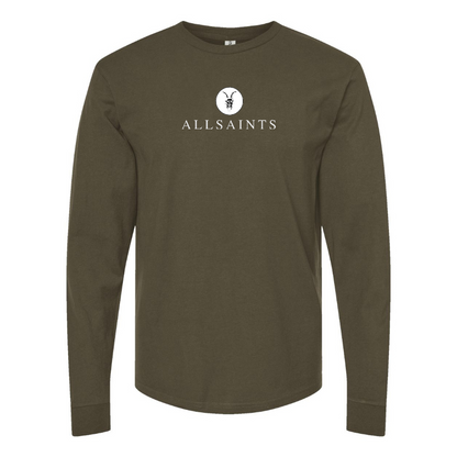 Men's AllSaints Logo Cotton Long Sleeve T-Shirt