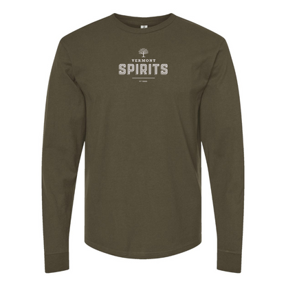 Men's Vermont Spirits Logo Cotton Long Sleeve T-Shirt