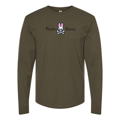 Men's Psycho Bunny Logo Cotton Long Sleeve T-Shirt