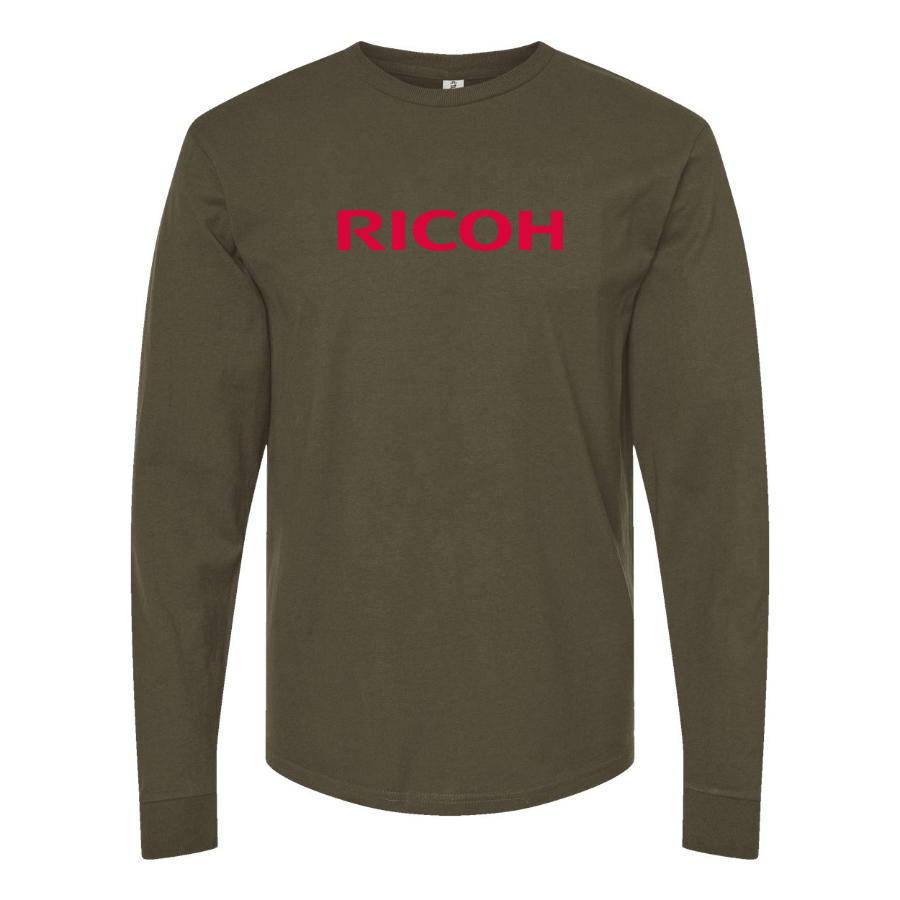Men's Ricoh Logo Cotton Long Sleeve T-Shirt