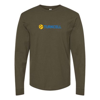 Men's TurkCell Logo Cotton Long Sleeve T-Shirt