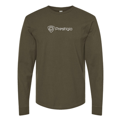 Men's Prestigio Logo Cotton Long Sleeve T-Shirt