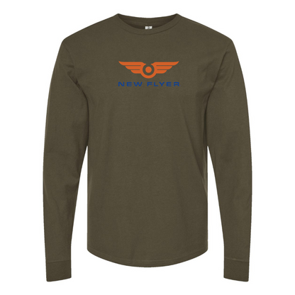 Men's New Flyer Industries Logo Cotton Long Sleeve T-Shirt
