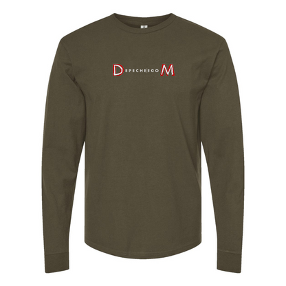 Men's Depeche Mode Logo Cotton Long Sleeve T-Shirt
