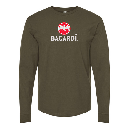Men's Bacardi Logo Cotton Long Sleeve T-Shirt