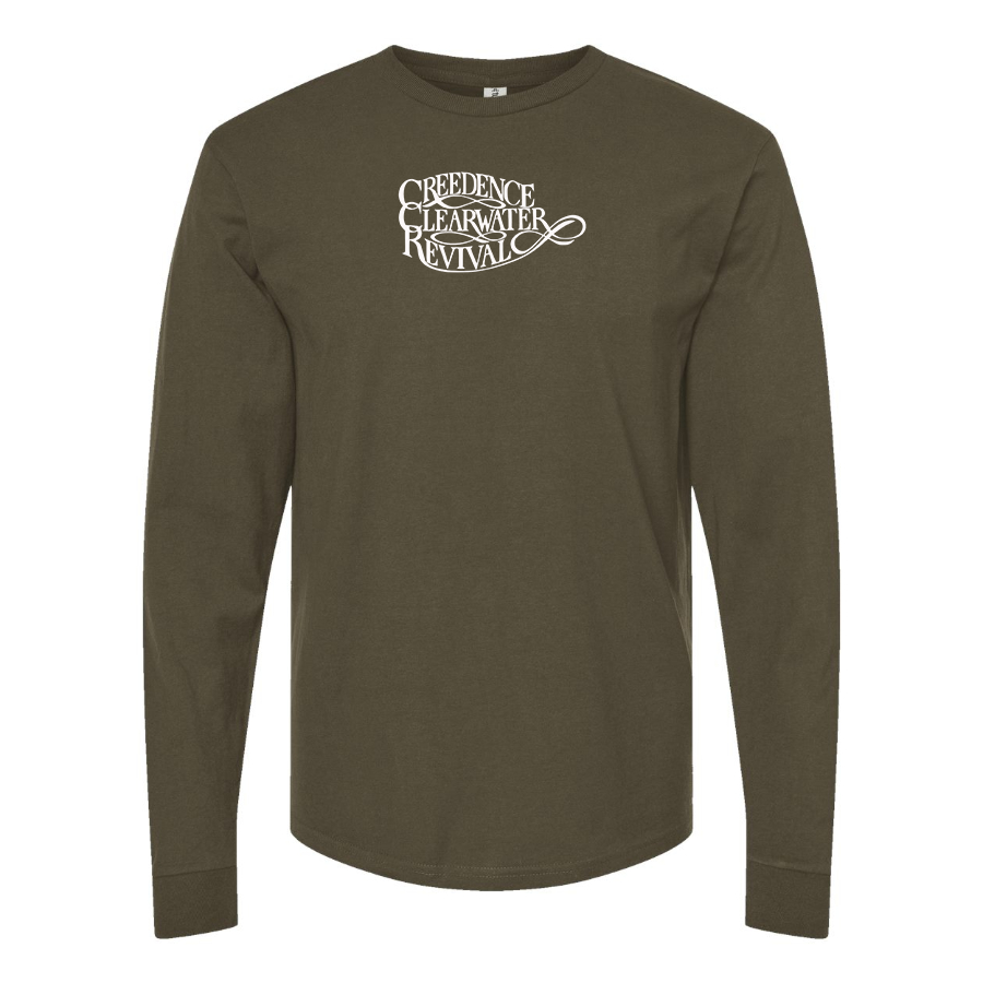 Men's Creedence Clearwater Revival Logo Cotton Long Sleeve T-Shirt
