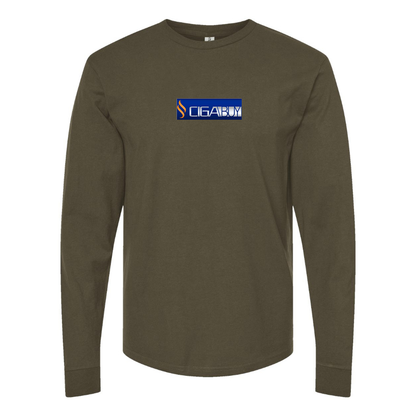 Men's CigaBuy  Logo Cotton Long Sleeve T-Shirt