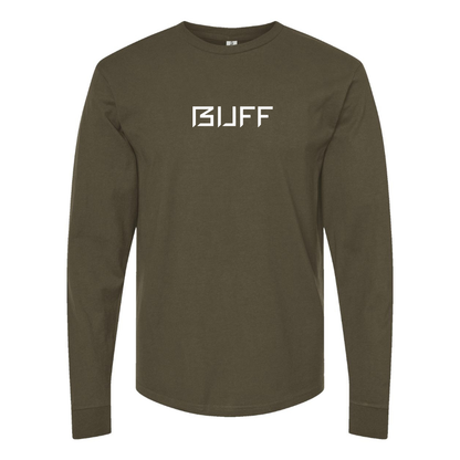 Men's Buff Logo Cotton Long Sleeve T-Shirt