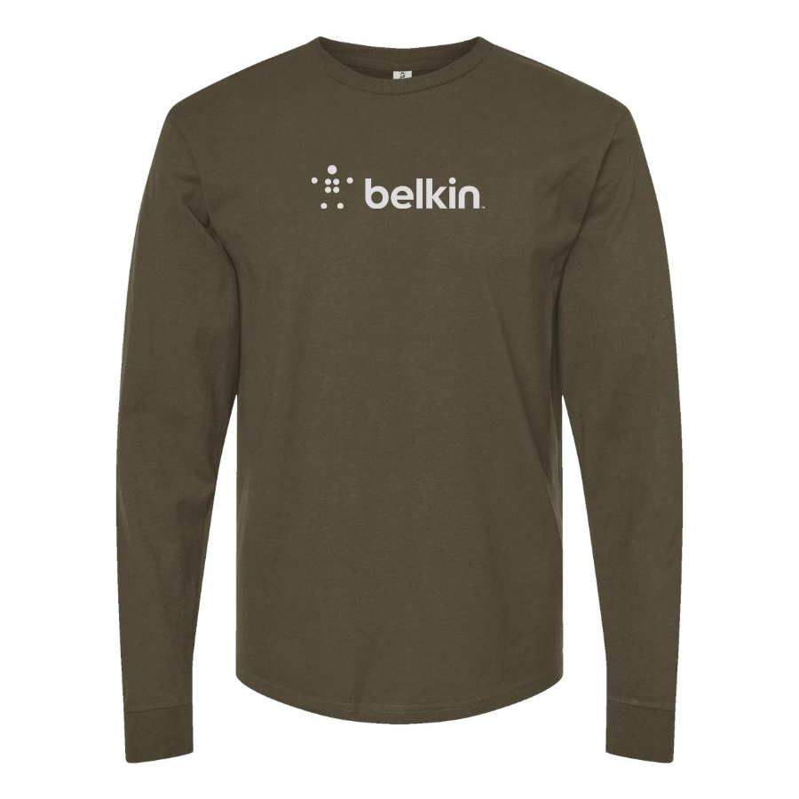 Men's Belkin Logo Cotton Long Sleeve T-Shirt
