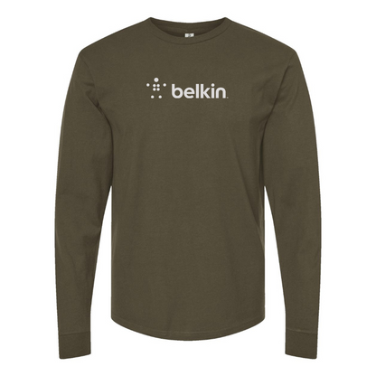 Men's Belkin Logo Cotton Long Sleeve T-Shirt