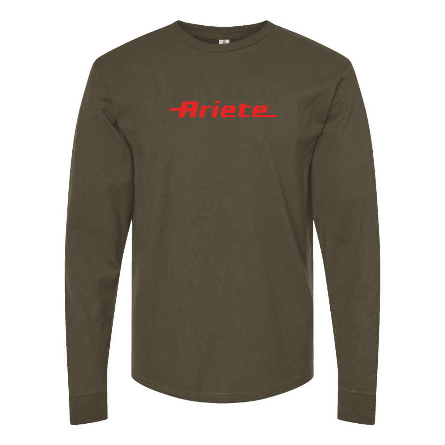Men's Ariete Logo Cotton Long Sleeve T-Shirt
