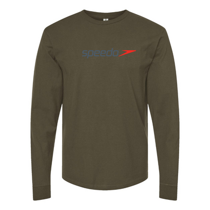 Men's Speedo Logo Cotton Long Sleeve T-Shirt
