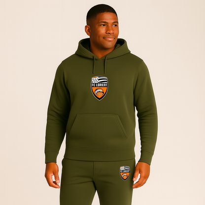 Men's FC Lorient Soccer Logo Hoodie Joggers Set