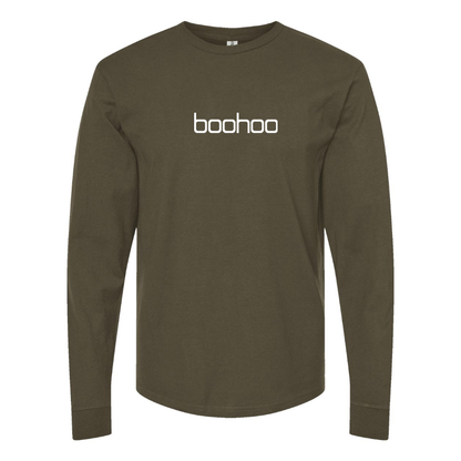 Men's Boohoo  Logo Cotton Long Sleeve T-Shirt