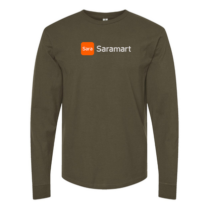Men's Saramart Logo Cotton Long Sleeve T-Shirt
