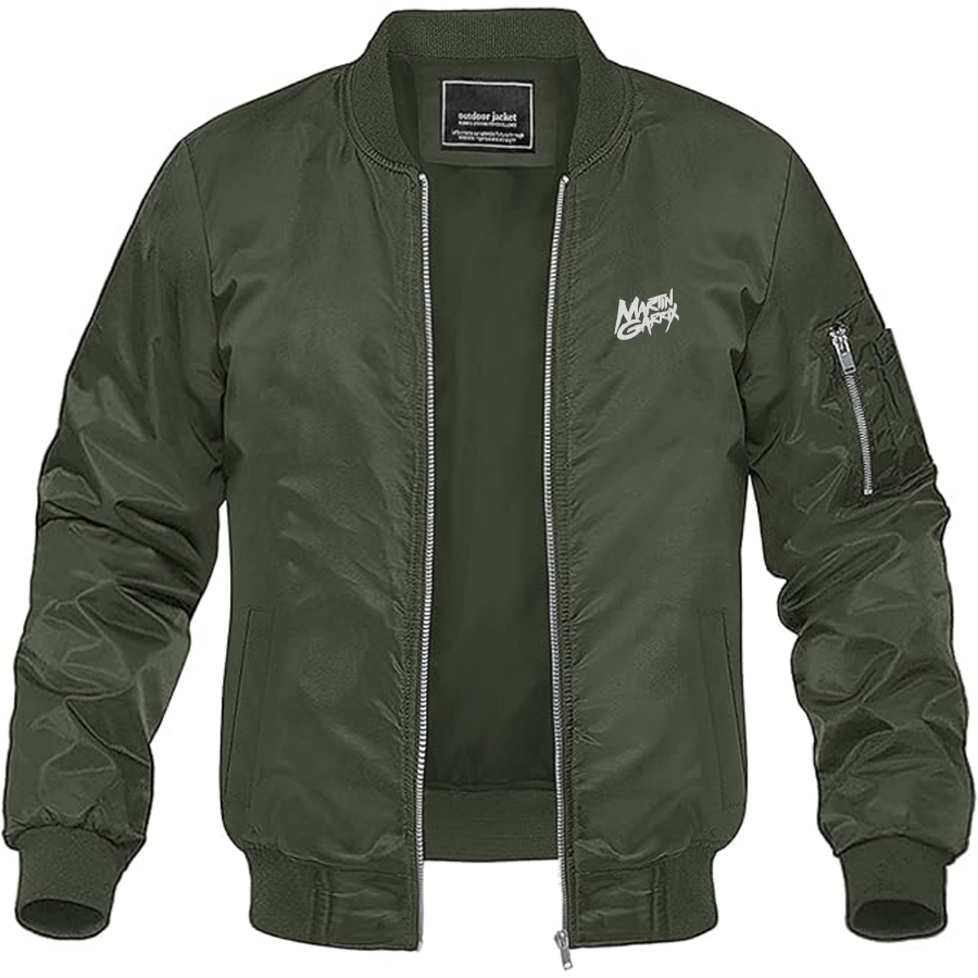 Men's Martin Garrix  Logo Lightweight Bomber Jacket Windbreaker Softshell Varsity Jacket Coat