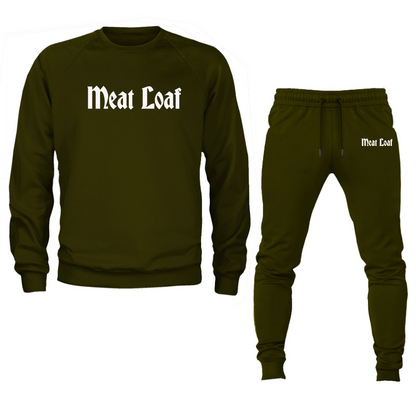 Men's Meat Loaf Crewneck Sweatshirt Joggers Suit