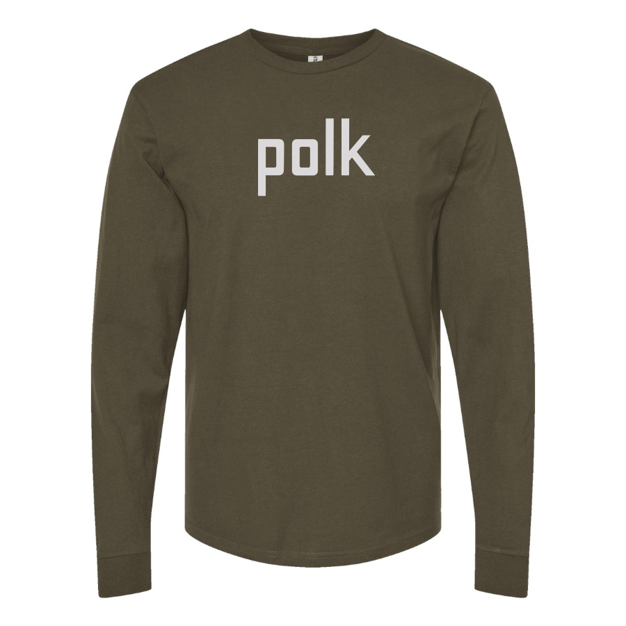 Men's Polk Audio Logo Cotton Long Sleeve T-Shirt