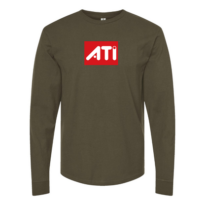 Men's ATI Logo Cotton Long Sleeve T-Shirt