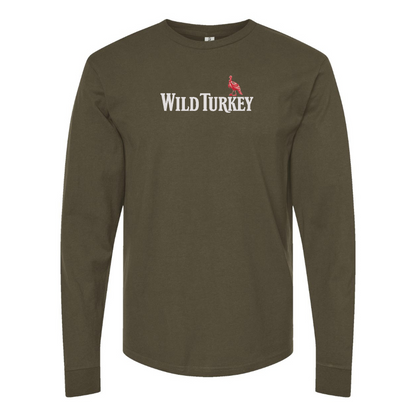 Men's Wild Turkey Logo Cotton Long Sleeve T-Shirt