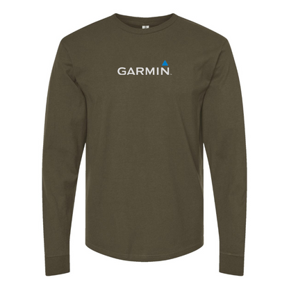 Men's Garmin Logo Cotton Long Sleeve T-Shirt