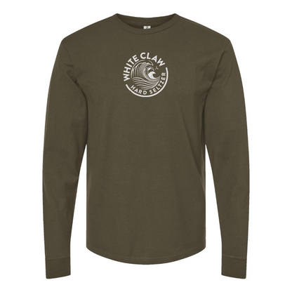 Men's White Claw Logo Cotton Long Sleeve T-Shirt
