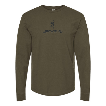Men's Browning  Logo Cotton Long Sleeve T-Shirt