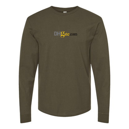 Men's DHgate Logo Cotton Long Sleeve T-Shirt