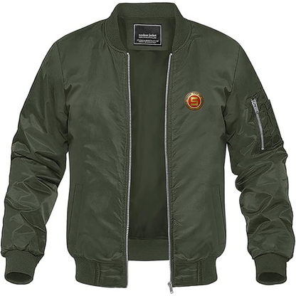 Men's Stutz Motor Company Logo Lightweight Bomber Jacket Windbreaker Softshell Varsity Jacket Coat