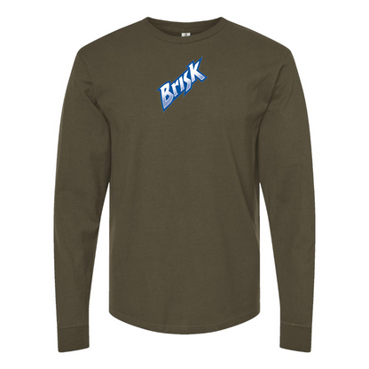Men's Brisk Logo Cotton Long Sleeve T-Shirt