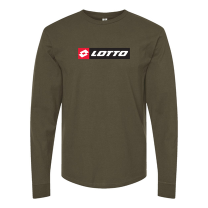 Men's Lotto Logo Cotton Long Sleeve T-Shirt
