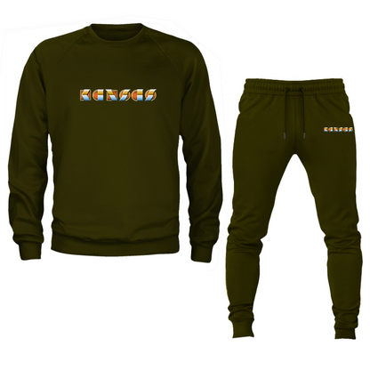 Men's Kansas Crewneck Sweatshirt Joggers Suit