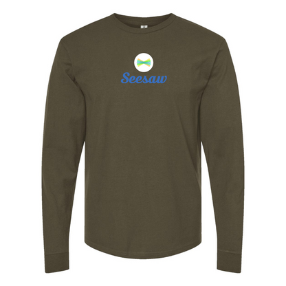 Men's Seesaw Logo Cotton Long Sleeve T-Shirt