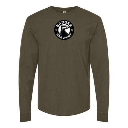 Men's Badger Brewery Logo Cotton Long Sleeve T-Shirt