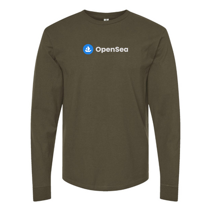 Men's OpenSea Logo Cotton Long Sleeve T-Shirt