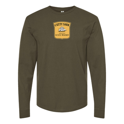 Men's Cutty Sark Logo Cotton Long Sleeve T-Shirt
