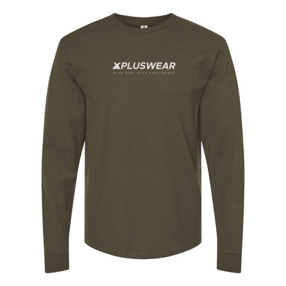 Men's Xpluswear Logo Cotton Long Sleeve T-Shirt
