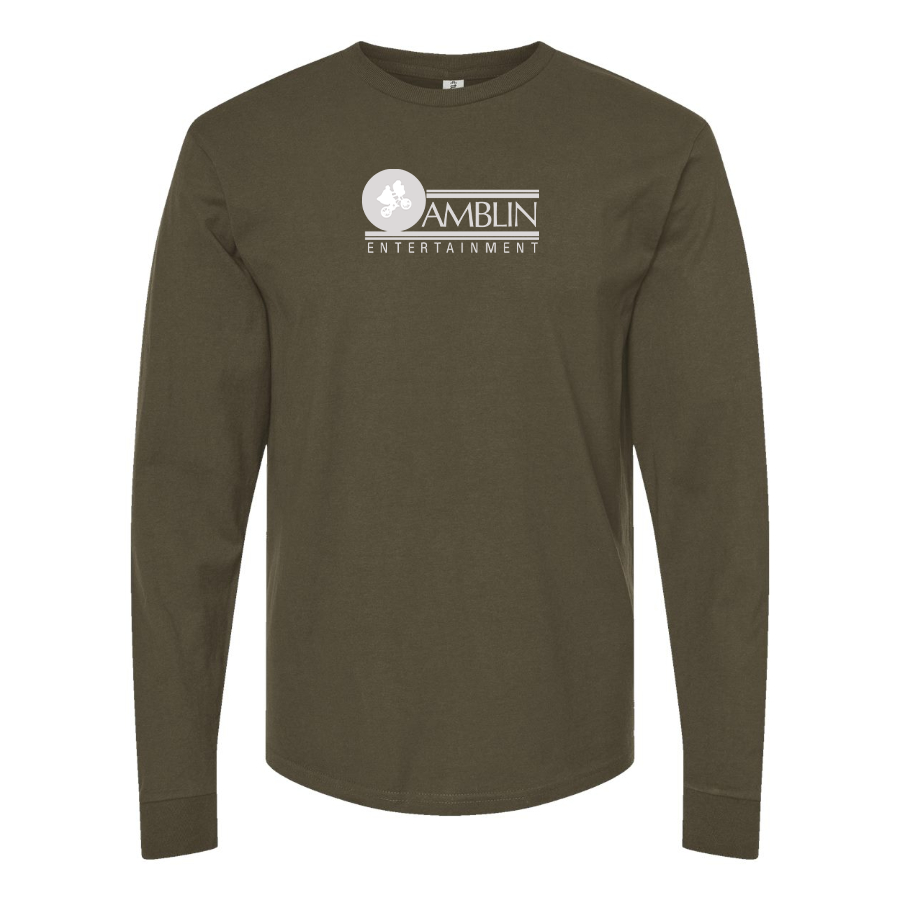 Men's Amblin Entertainment Logo Cotton Long Sleeve T-Shirt