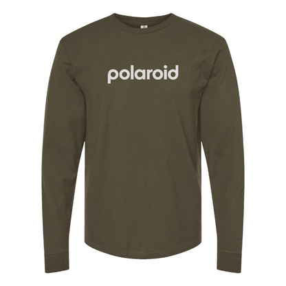 Men's Polaroid Logo Cotton Long Sleeve T-Shirt