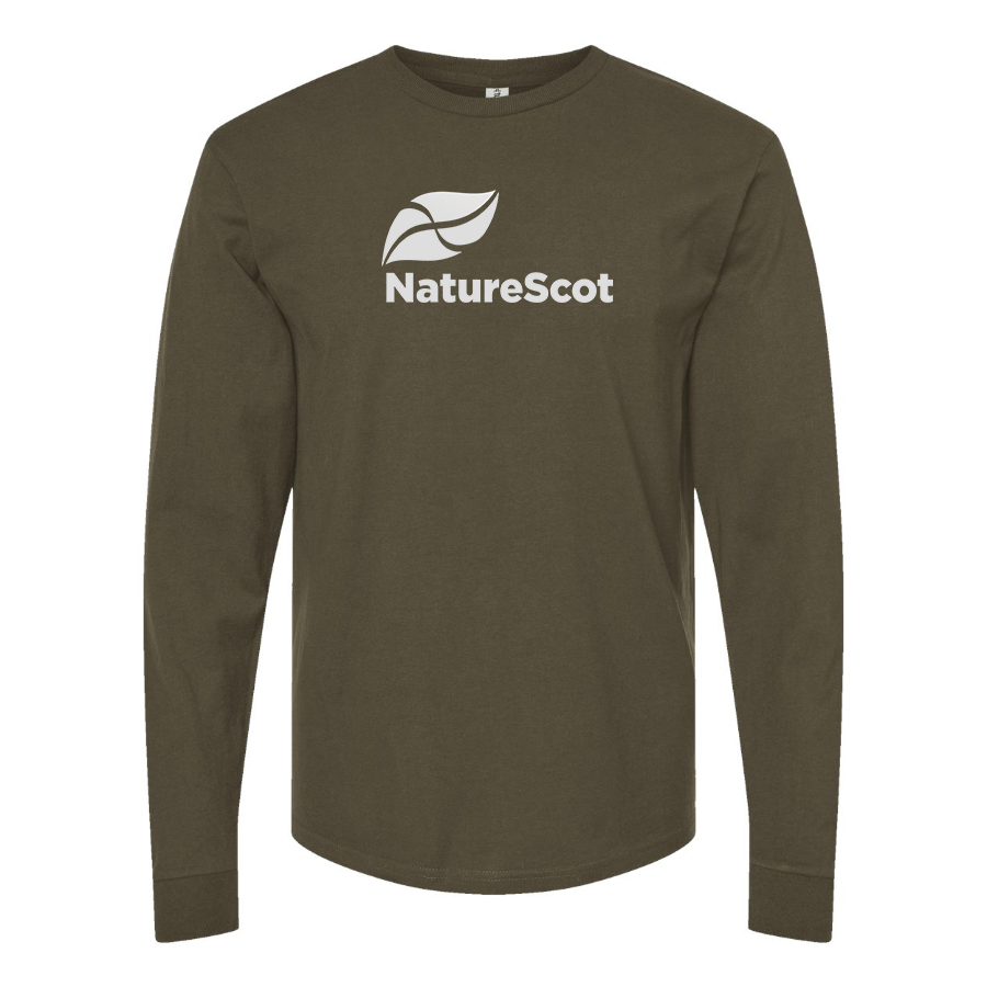 Men's Nature Scot  Logo Cotton Long Sleeve T-Shirt