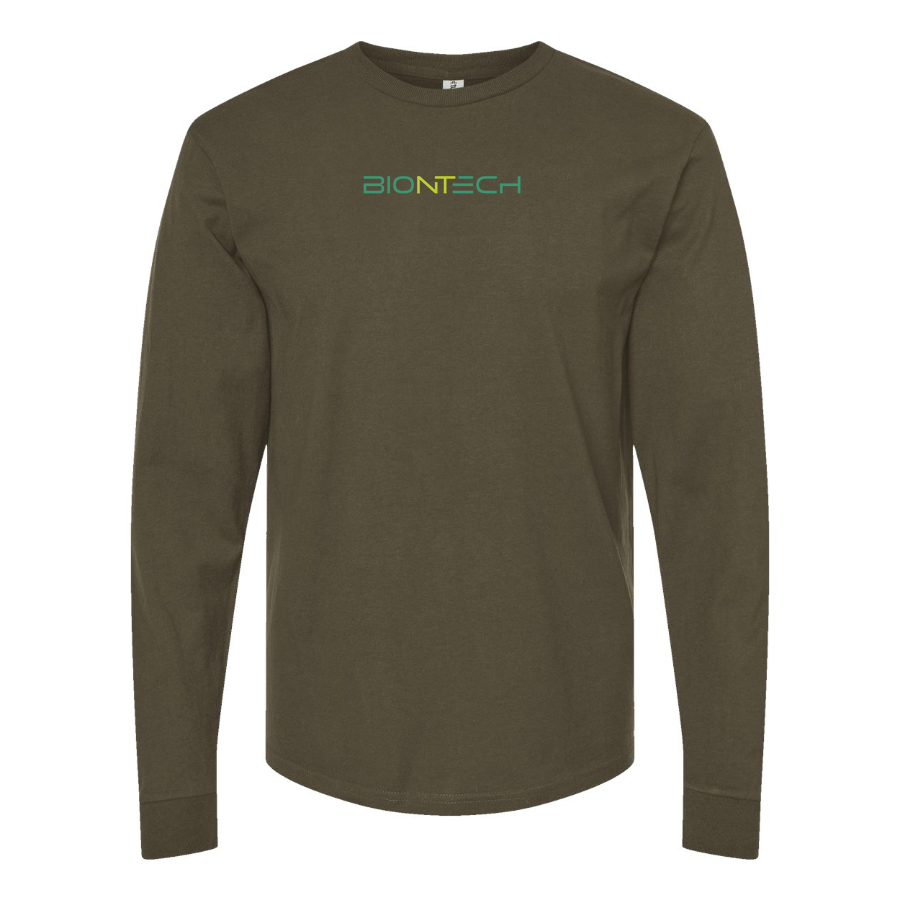 Men's Biontech Logo Cotton Long Sleeve T-Shirt