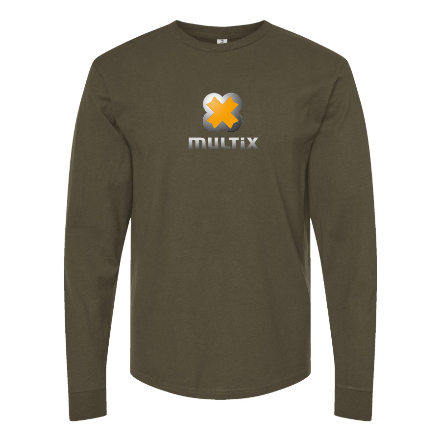 Men's Multix Logo Cotton Long Sleeve T-Shirt