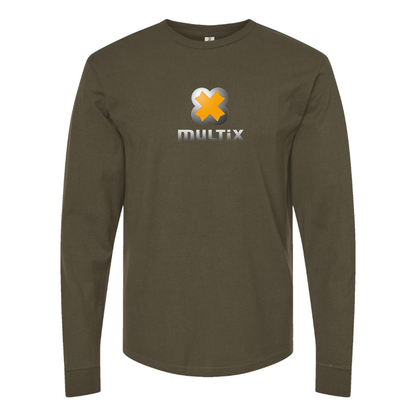 Men's Multix Logo Cotton Long Sleeve T-Shirt