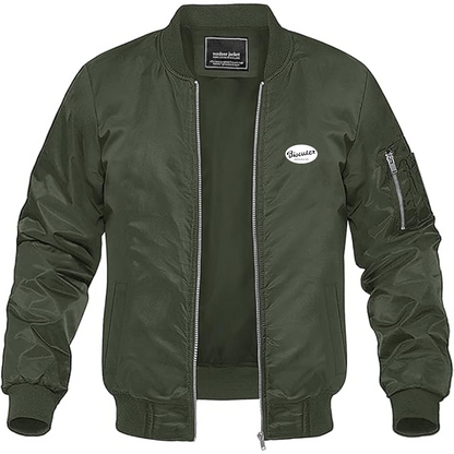 Men's Biscuter Logo Lightweight Bomber Jacket Windbreaker Softshell Varsity Jacket Coat