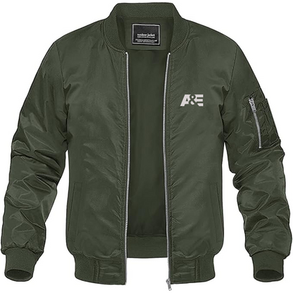 Men's AE Logo Lightweight Bomber Jacket Windbreaker Softshell Varsity Jacket Coat