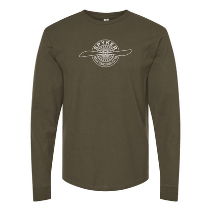 Men's Spyker Logo Cotton Long Sleeve T-Shirt